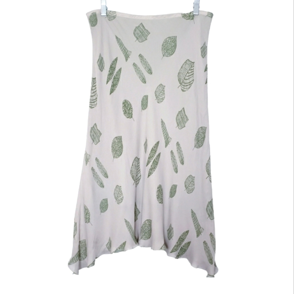 Max Studio Sage Green Silk Skirt